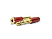 Plug santo angelo adaptador p2 / p10 niquelado vermelho