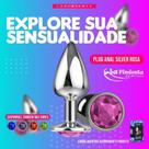 Plug silver com pedra brilhante cromado sexshop - la pimienta Plug silver com pedra brilhante cromado sexshop - la pimienta