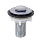 Plug Tampão Para Lavatório Com Rosca Metal Cromado