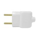 Plug Tomada Pino Macho Prensa Cabo Fio 2P Branco 10A 250V Plug Tomada Pino Macho Prensa Cabo Fio 2P Branco 10A 250V
