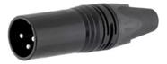 Plug Xlr Macho Metal Profissional Preto Mxt C30mn3b Plug Xlr Macho Metal Profissional Preto Mxt C30mn3b