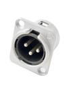 Plug Xlr Santo Angelo Painel Macho Níquel Plug Xlr Santo Angelo Painel Macho Níquel
