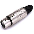 Plug Xlr Sas 3 Pinos Linha Fêmea Niquelado L3fnn01 Plug Xlr Sas 3 Pinos Linha Fêmea Niquelado L3fnn01