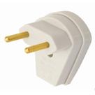 Plugue 2P 10A 250 Volts Cinza Sobrepor - 1453 - FAME