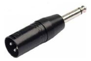 Plugue Adaptador P10 Mono Metal X Xlr Macho Mxt Preto