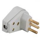 Plugue Angular 2P+T 10 A 250 V Tramontina Cinza