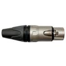 Plugue Canon Xlr Wireconex Linha Femea 3 Polos Wc 1003 Fl