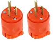 Plugue de aterramento Leviton 515PV-OR 15A 125V Orange (pacote com 2)