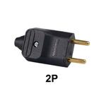 Plugue de tomada 20A Macho 2 Pinos Reto - Preto Plugue de tomada 20A Macho 2 Pinos Reto - Preto