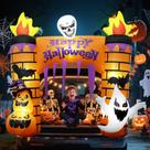 Plugue duplo LED inflável de Halloween Archway SYMDROMIA de 1,6 m