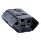 Plugue Fêmea Preto 2P+T de 10 Ampères e 250 Volts - 57403153 - TRAMONTINA