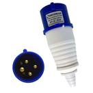 Plugue Industrial 3P+T 16a Decorlux 9h 220/240V Plug Azul