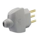 Plugue Macho 10a Cinza - Pialplus