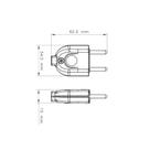 Plugue Macho 2P 10 A 250 V Tramontina Branco