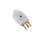 Plugue Macho 2P+T 10 A 250 V Tramontina Branco