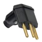 Plugue Macho 2P+T 10A 90 Preto 250V MarGirius PLD6-3