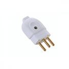 Plugue Macho 2P+T 250 V 20 A Tramontina Branco