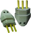 Plugue Macho Cinza 10a 2P+T Maciço Radial 1501.120