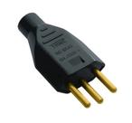Plugue Macho Fame 2P+T 10A 250V Preto Plugue Macho Fame 2P+T 10A 250V Preto
