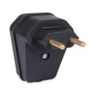 Plugue Macho Preto 10A 2 Pinos Extra Grande com Prensa Cabo Margirius