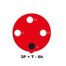 Plugue Movel Industrial 3P T 63 A 380-415 Vca 6 H Tramontina