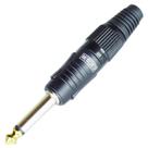 Plugue P-10 Mono CSR L-107BK Plastico Preto para Guitarra PM