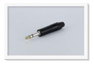 Plugue P10 Stereo Profissional Preto Banhado Ouro Hj019 Hjh