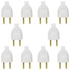 Plugue Pino Macho 2p 10A Oco Com Inmetro Branco