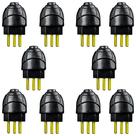 Plugue Pino Macho Modelo 2p+t 20A Preto Nbr Com Inmetro