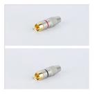 Plugue Rca Macho Profissional Bk Red Banhado Ouro Hr009 Hjh Par
