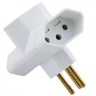 Plugue T 2P+T 250 V 10 A Tramontina Branco Plugue T 2P+T 250 V 10 A Tramontina Branco