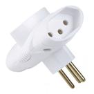 Plugue T Tramontina Branco 2P+T 10A 250V 1 Unidade