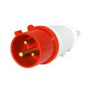 Plugue tomada 2p+t 32a 380/415v 9h ip44 vermelho lukma 40039