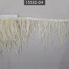 Pluma de Avestruz 100% 1mt x 13CM Largura Bege