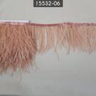 Pluma de Avestruz 100% 1mt x 13CM Largura Salmão