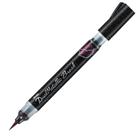 Pluma Pentel XGFH-DA Doble Pincel Metálico, Negro+Rojo