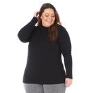 Plus size blusa modelagem preta