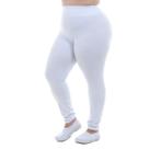 Plus Size - Calça Legging Cintura Alta em tecido Suplex Cor:BrancoTamanho:M Plus Size - Calça Legging Cintura Alta em tecido Suplex Cor:BrancoTamanho:M
