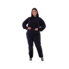 Plus size - Conjunto de Moletom com Blusa Fechada em Tecido Flanelado Cor:Azul marinhoTamanho:P Plus size - Conjunto de Moletom com Blusa Fechada em Tecido Flanelado Cor:Azul marinhoTamanho:P
