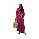 Plus size feminino beachwear longo praia coverups kaftan casual caftan vestido de banho cobrir ups