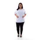 Plus Size - Kit com 2 Conjuntos de Calça Legging, Camiseta e Bata para Copeira, Arrumadeira, Faxineira, Babá