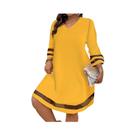 Plus size moda elegante vestido feminino solto vestido casual feminino novo temperamento