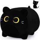 Plush Cat Plushie Auspicious, começando em preto, 30 cm para crianças