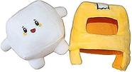 Plush Doll Soft Anime Box Brinquedo de pelúcia removível recheado Plush Doll Soft Anime Box Brinquedo de pelúcia removível recheado
