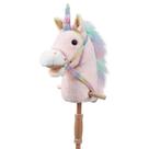 Plush Unicorn Stick Horse HollyHome com Neighing & Galoping