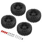 Pneu Big Foot de escala 1/14 para carro RC + aro de 82 mm de diâmetro