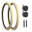 Pneu de bicicleta HUIOK 24" x 2.125 Creme dobrável com tubos