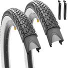 Pneu de bicicleta SIMEIQI Beach Cruiser 26 x 2,125 polegadas branco, pacote com 2