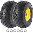 Pneu e roda AR-PRO 15x6-6 sem câmara para cortador de grama, kit com 2 unidades