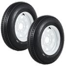 Pneu e roda para reboque GarveeTech 5.30-12, conjunto com 5 furos, aro 12"